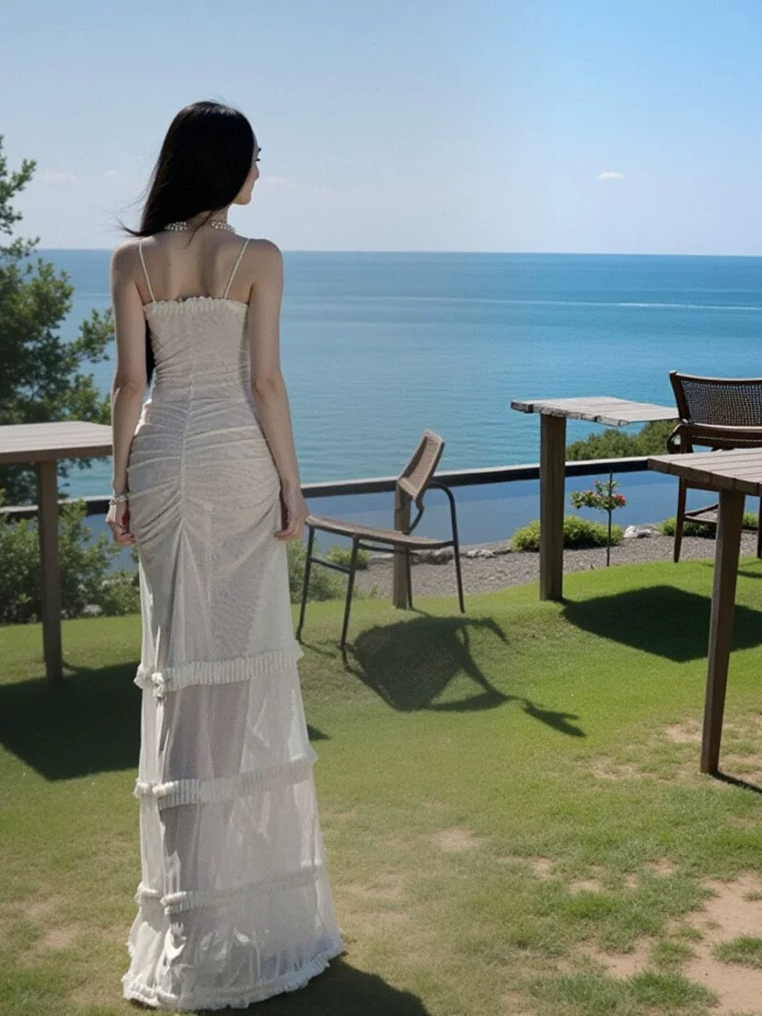 Amaya Cutout Ruffle Maxi Dress