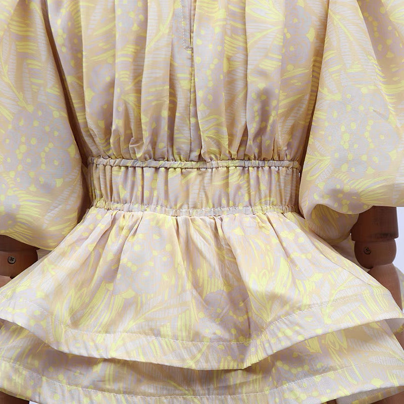 Camille Tiered Ruffle Puff Dress Set