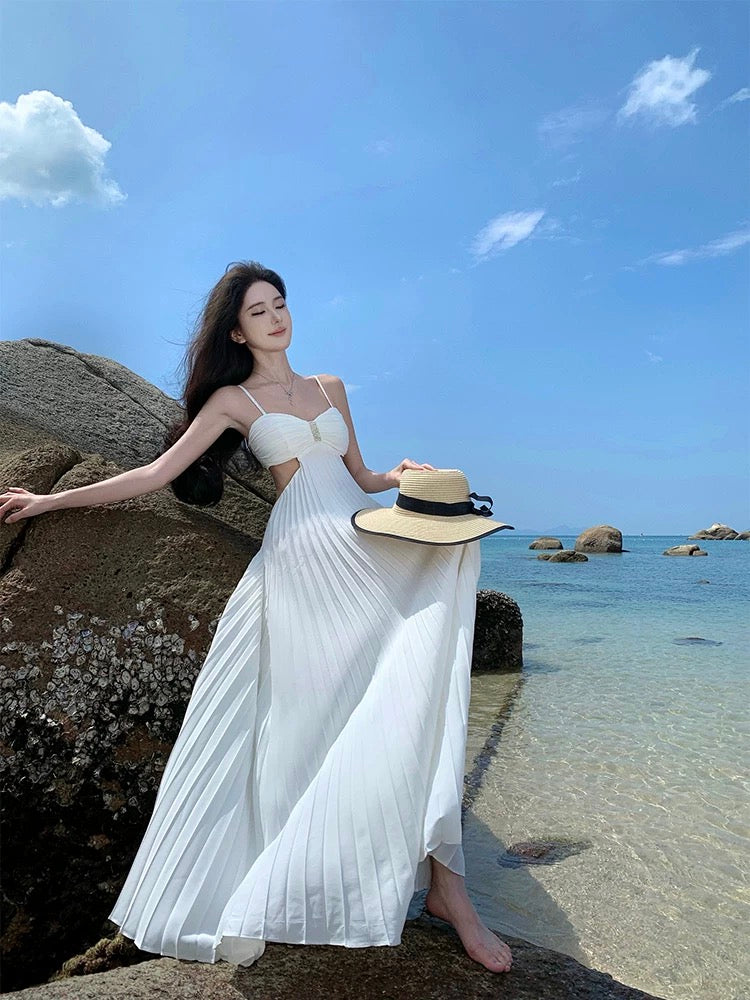 Lumière Pleated Maxi Dress