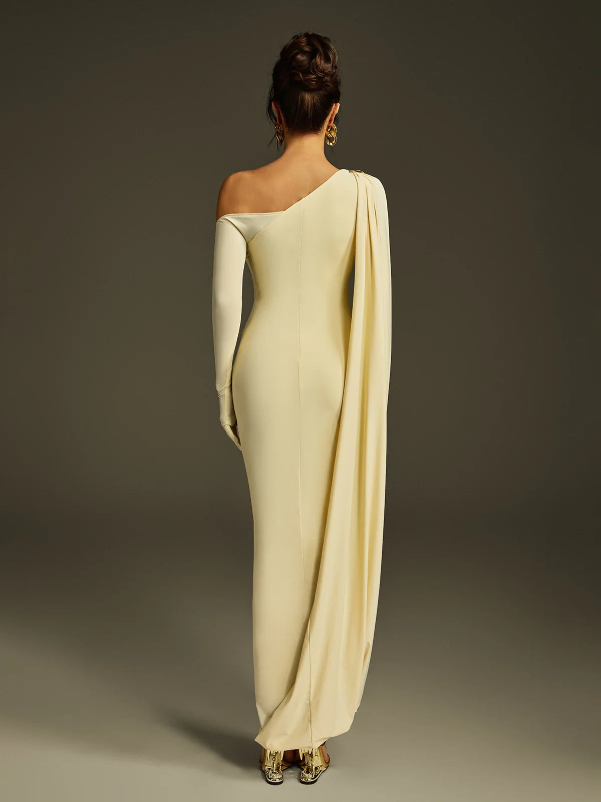 Anastasia Drape Sleeve Gown