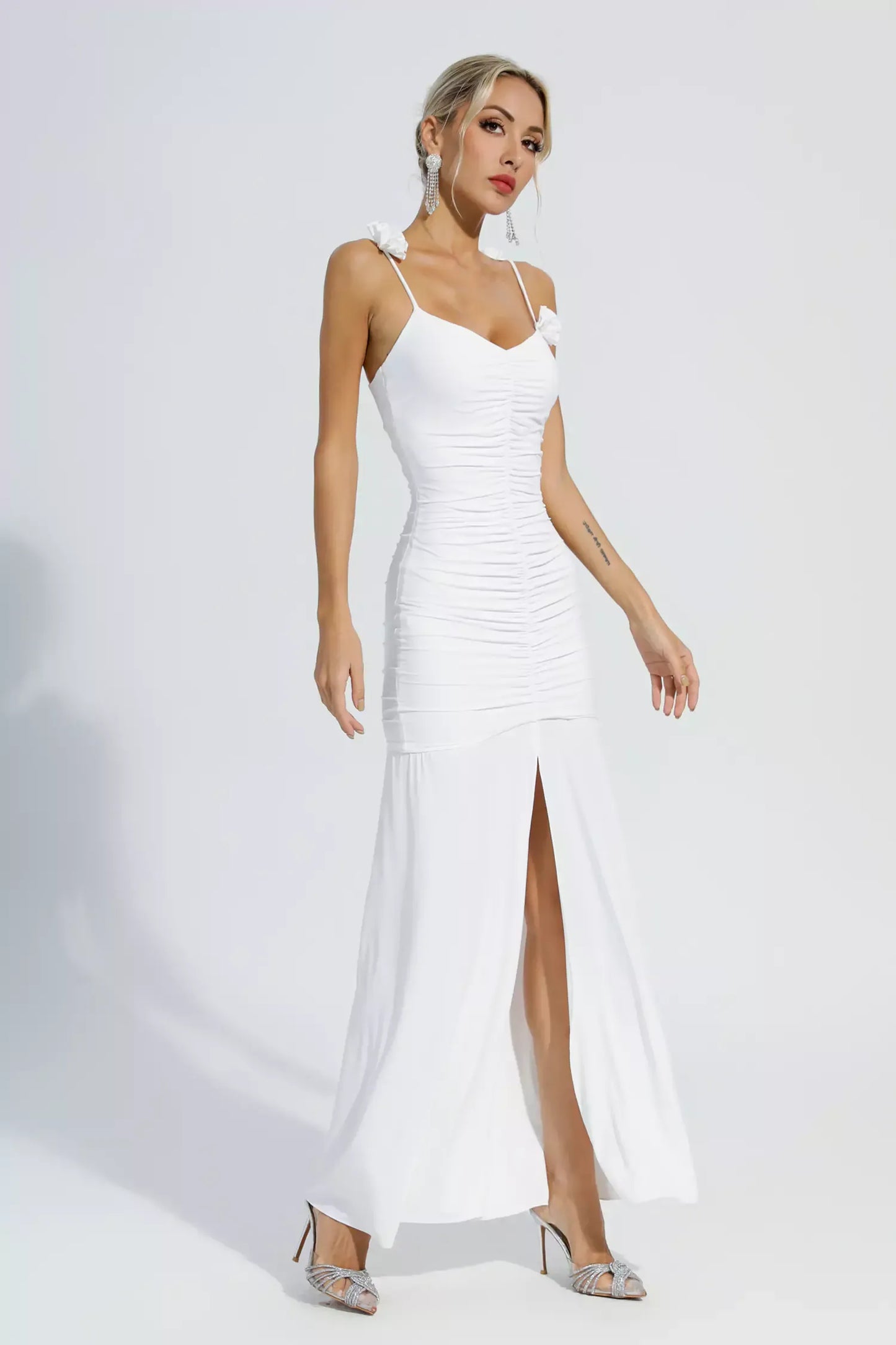 Isla Flower Petal Strap Gown