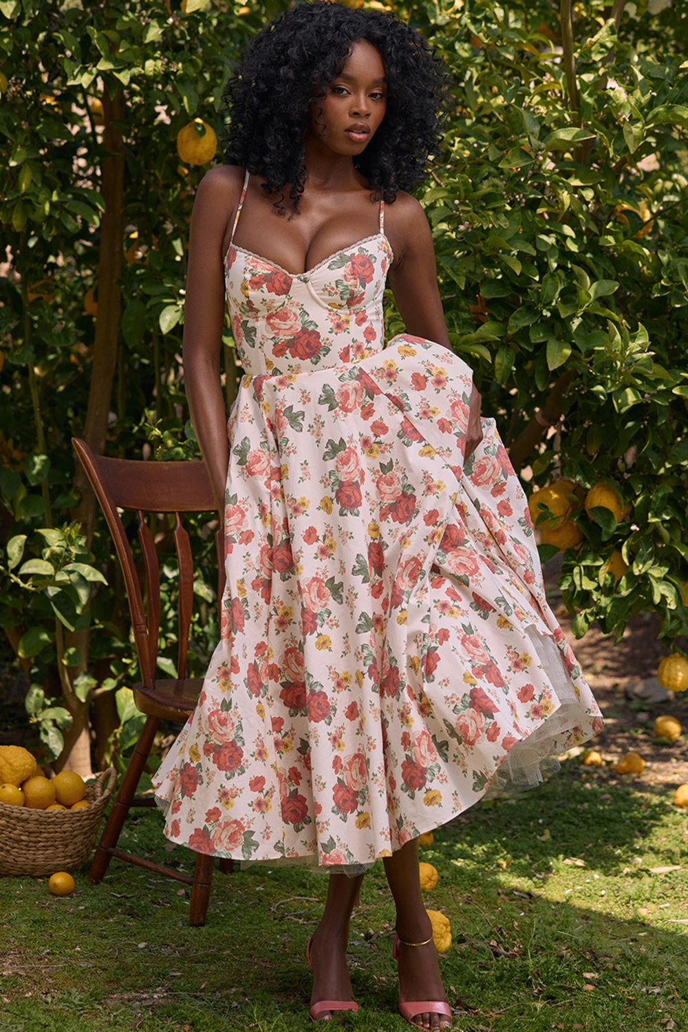 Mademoiselle midi dress- Floral