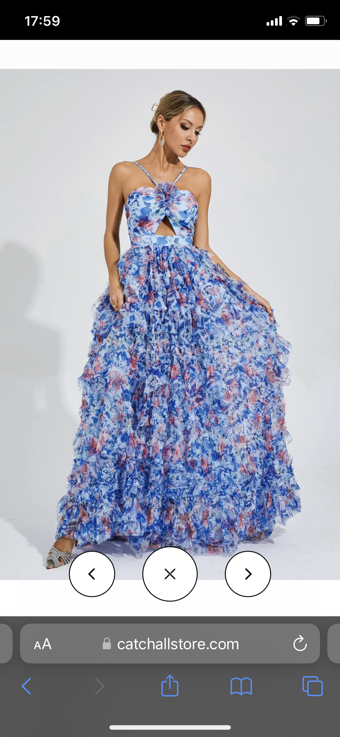 Lulu blue floral maxi dress