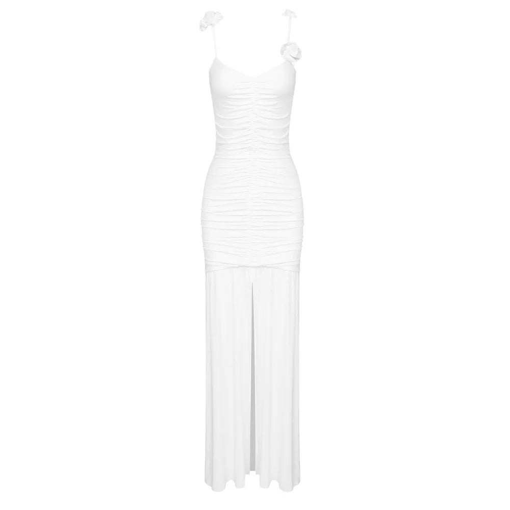 Isla Flower Petal Strap Gown
