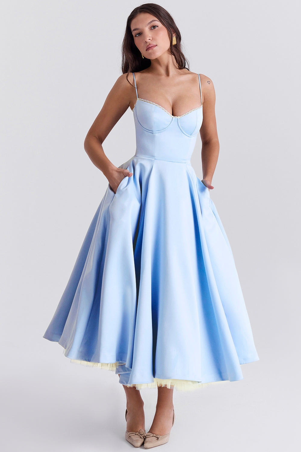 Mademoiselle midi dress- Blue