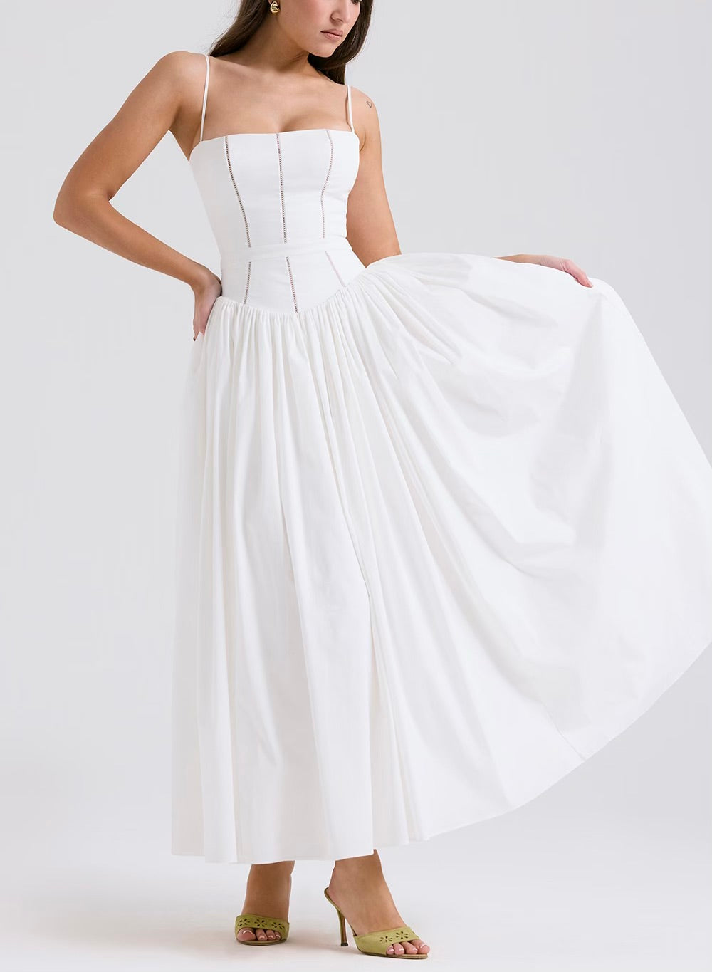 Ysabella White maxi dressi