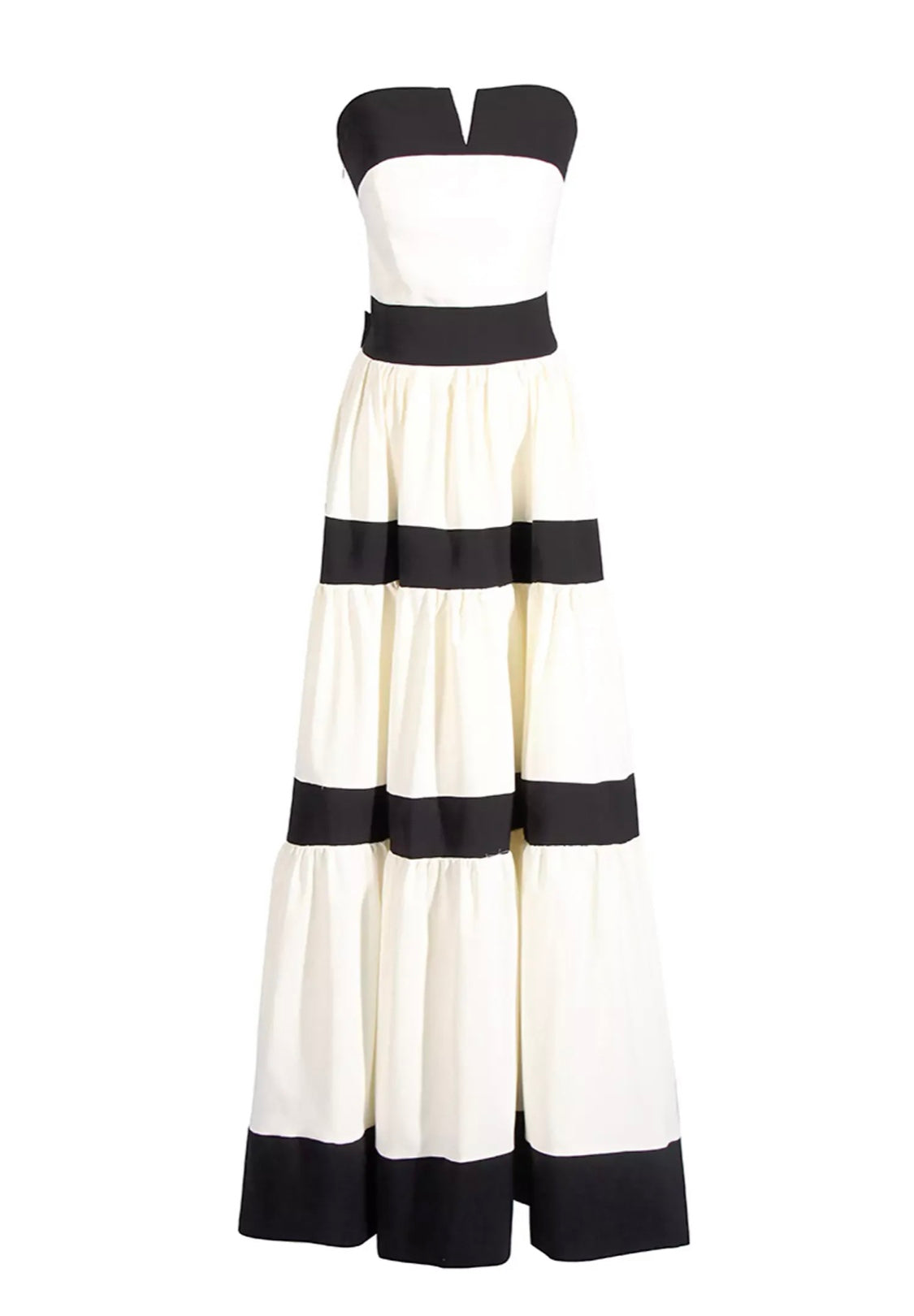 Valéry stripe bow knot maxi dress