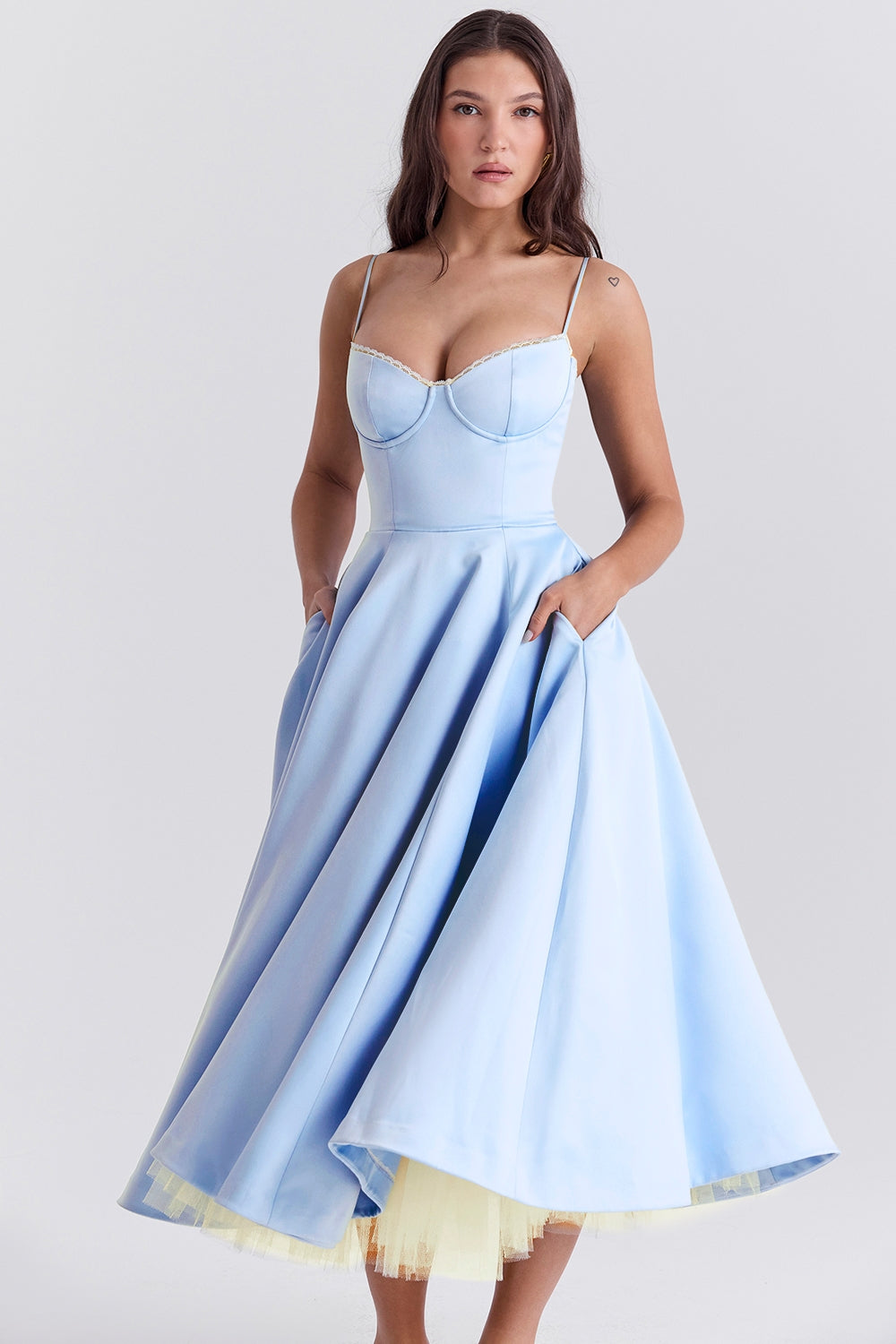 Mademoiselle midi dress- Blue