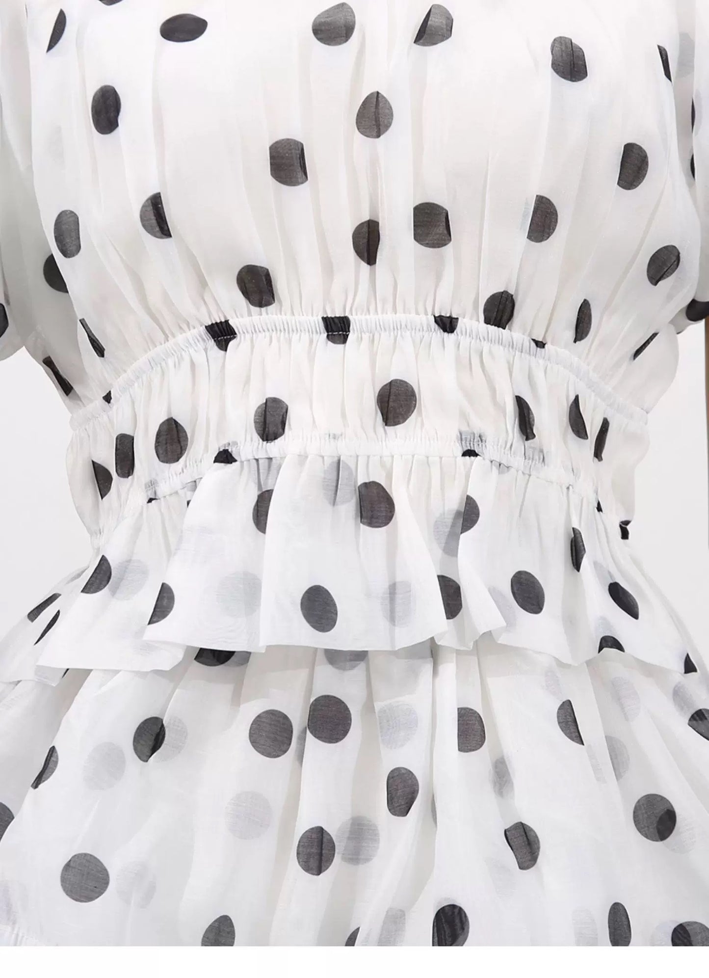 Odette Tiered Dot Dress