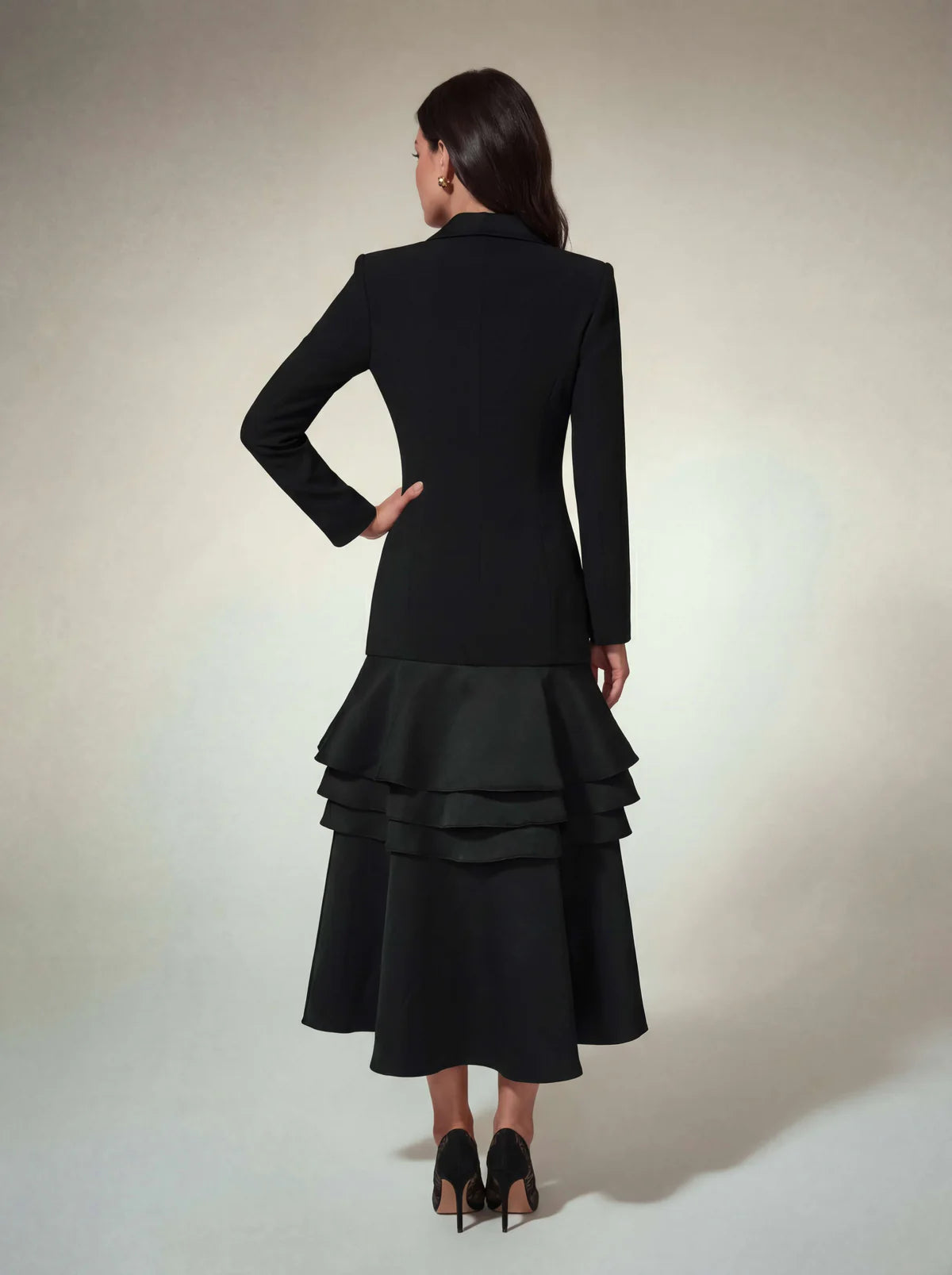 Valentina Tailored Ruffle Dress