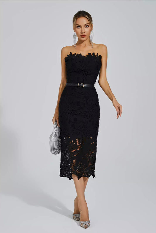 Jazlyn lace midi dress