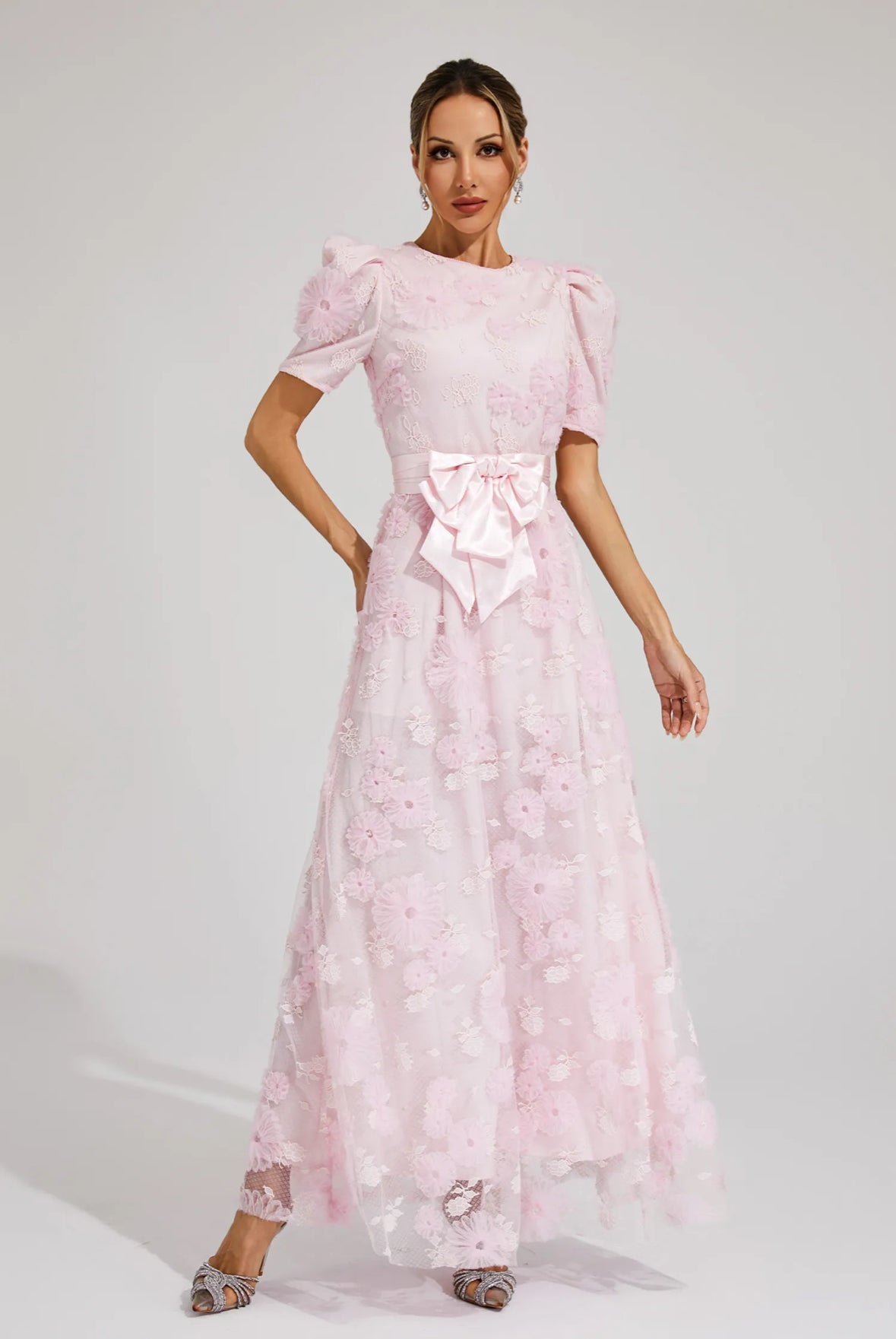 Rosalie Lace Bow Gown Pre-order