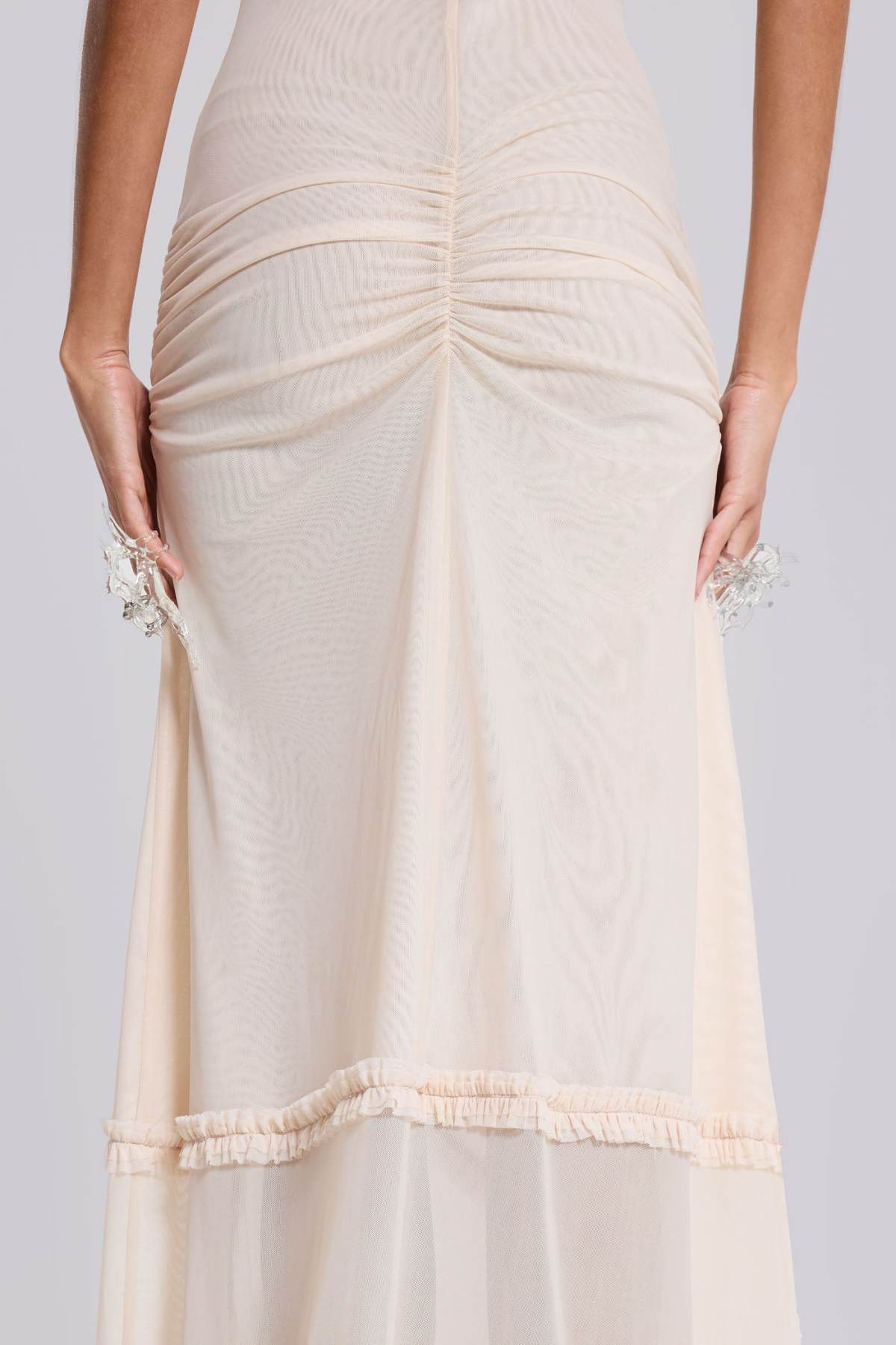 Amaya Cutout Ruffle Maxi Dress