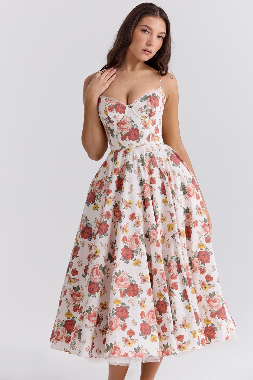 Mademoiselle midi dress- Floral