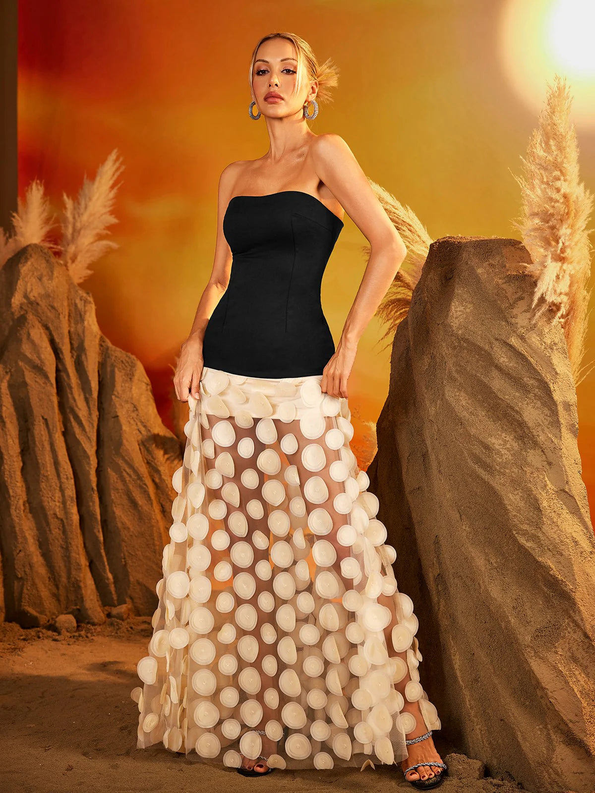 Ophelia Illusion Tulle Gown
