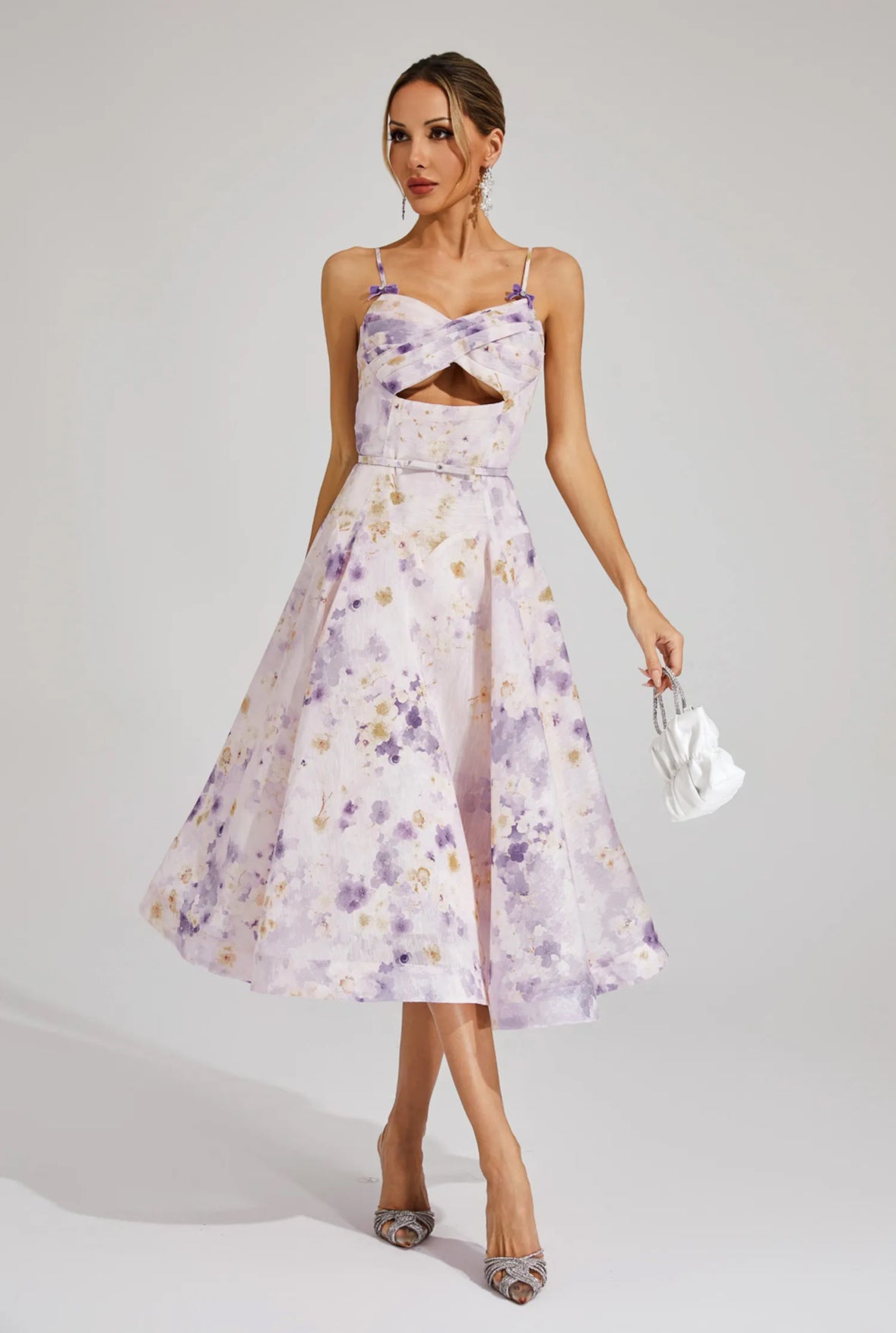 Lilac Garden Cutout Dress