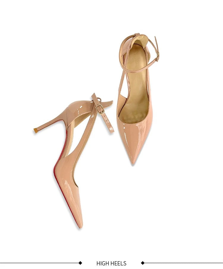 Scarlet Nude Ankle Strap Heels