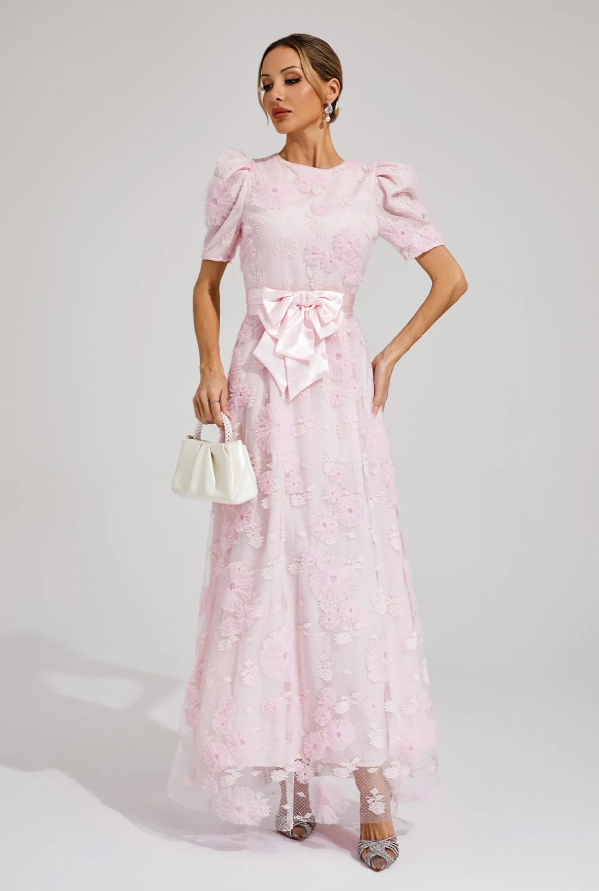 Rosalie Lace Bow Gown Pre-order