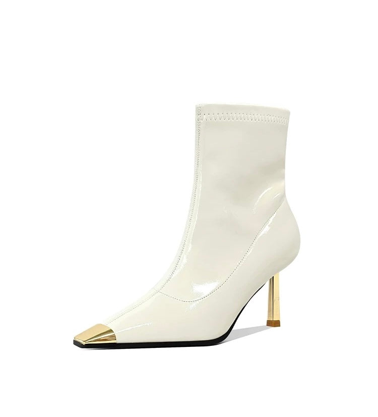 Colette Pointed Patent Boots