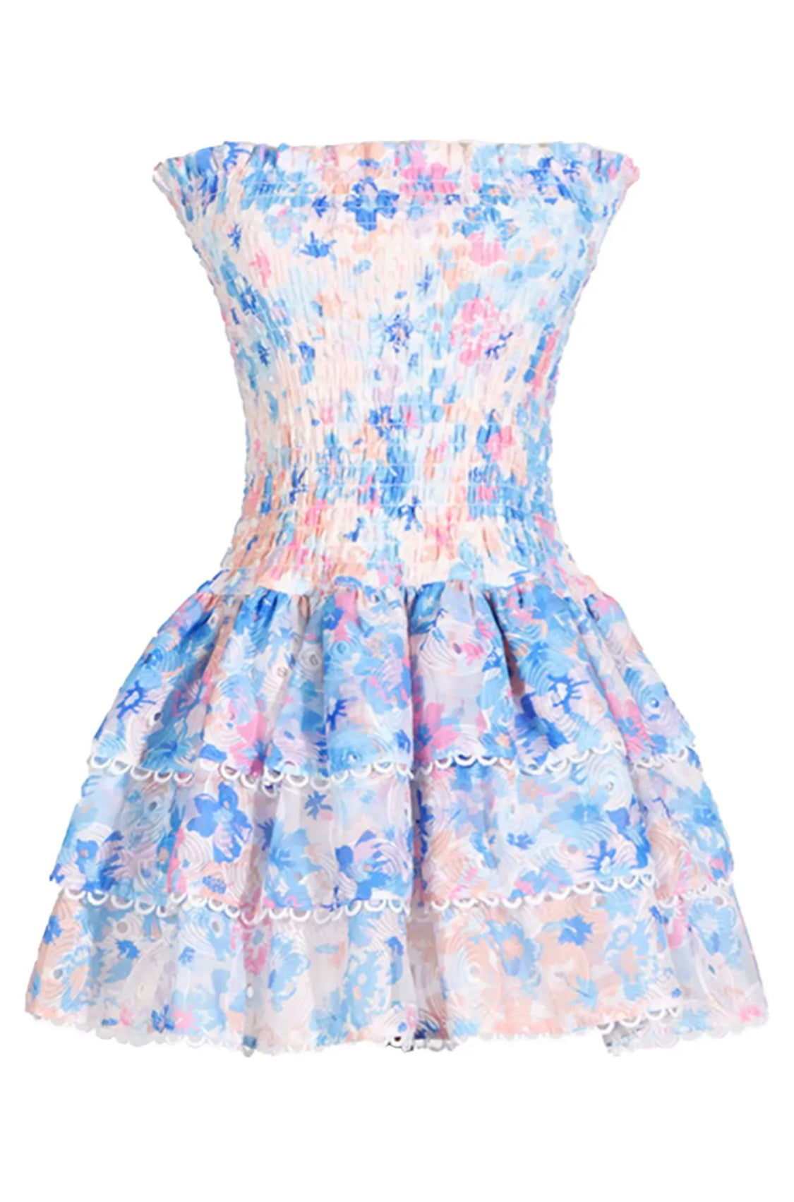 Mercy floral mini dress/ Blue
