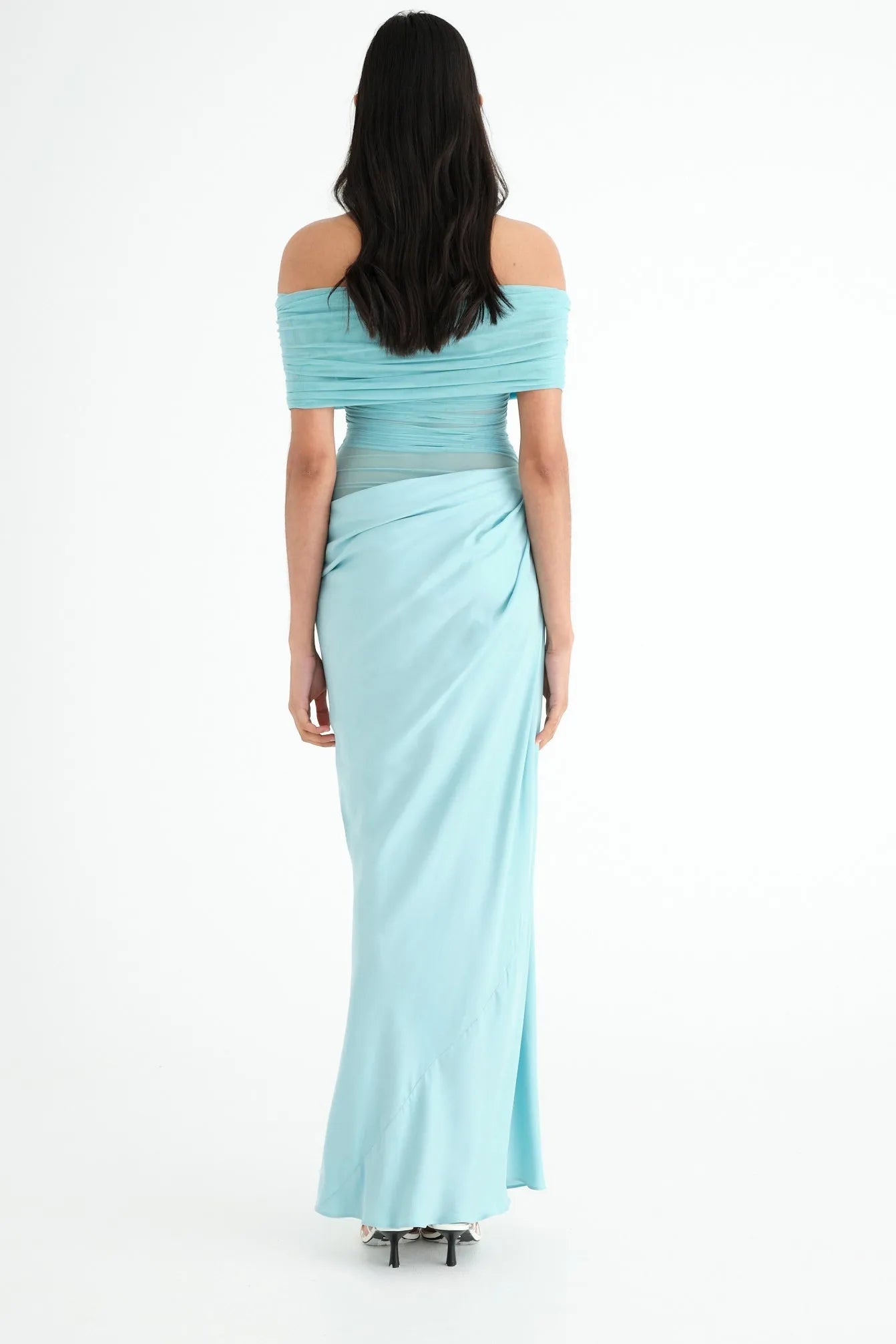 Livia Off Shoulder Draped Gown