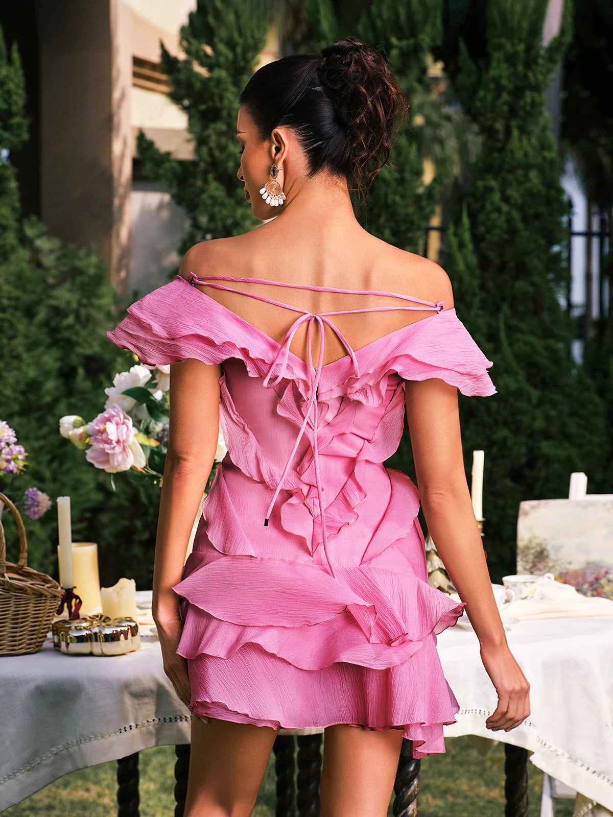 Gardenia Off-Shoulder Mini Dress