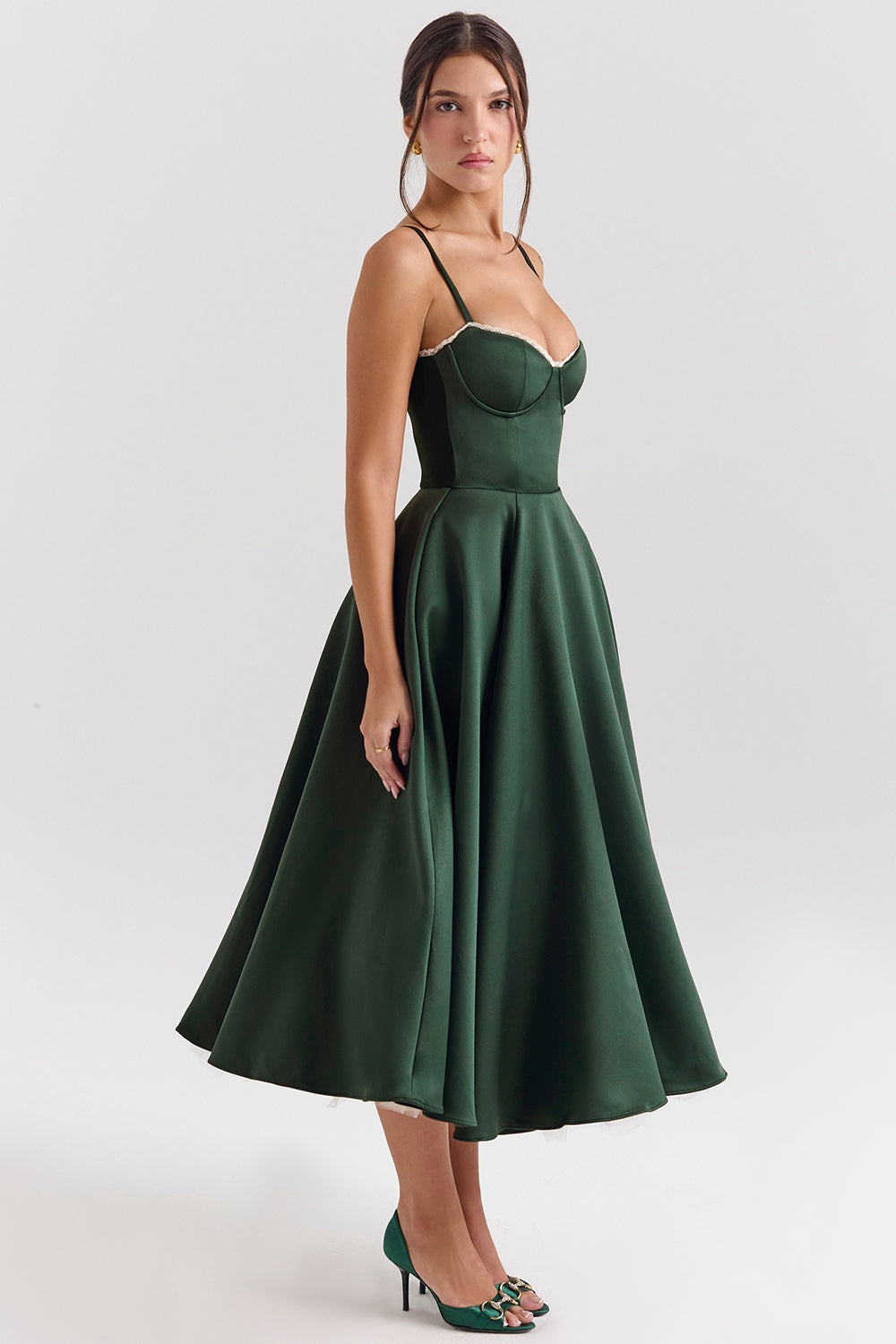 Mademoiselle midi dress- Green