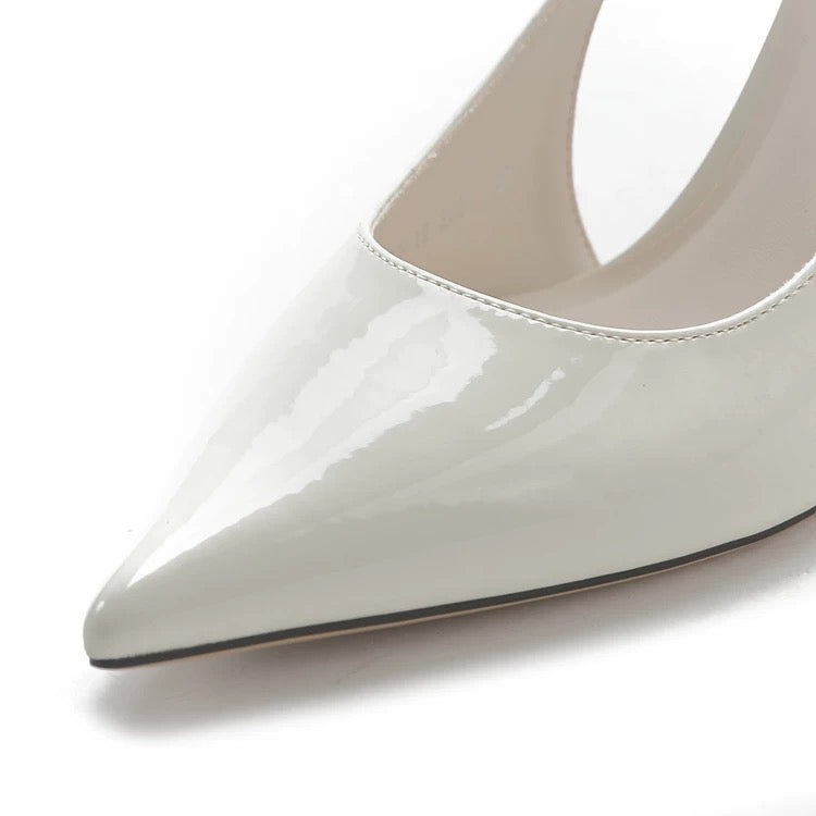 Pearl Detail Ivory Heels