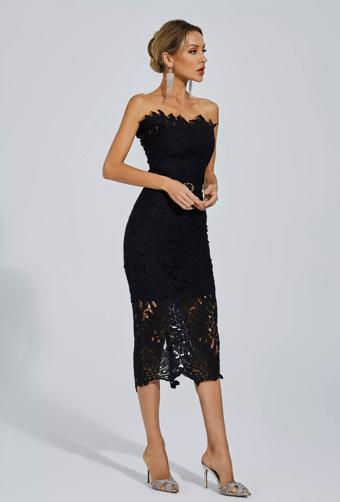 Jazlyn lace midi dress