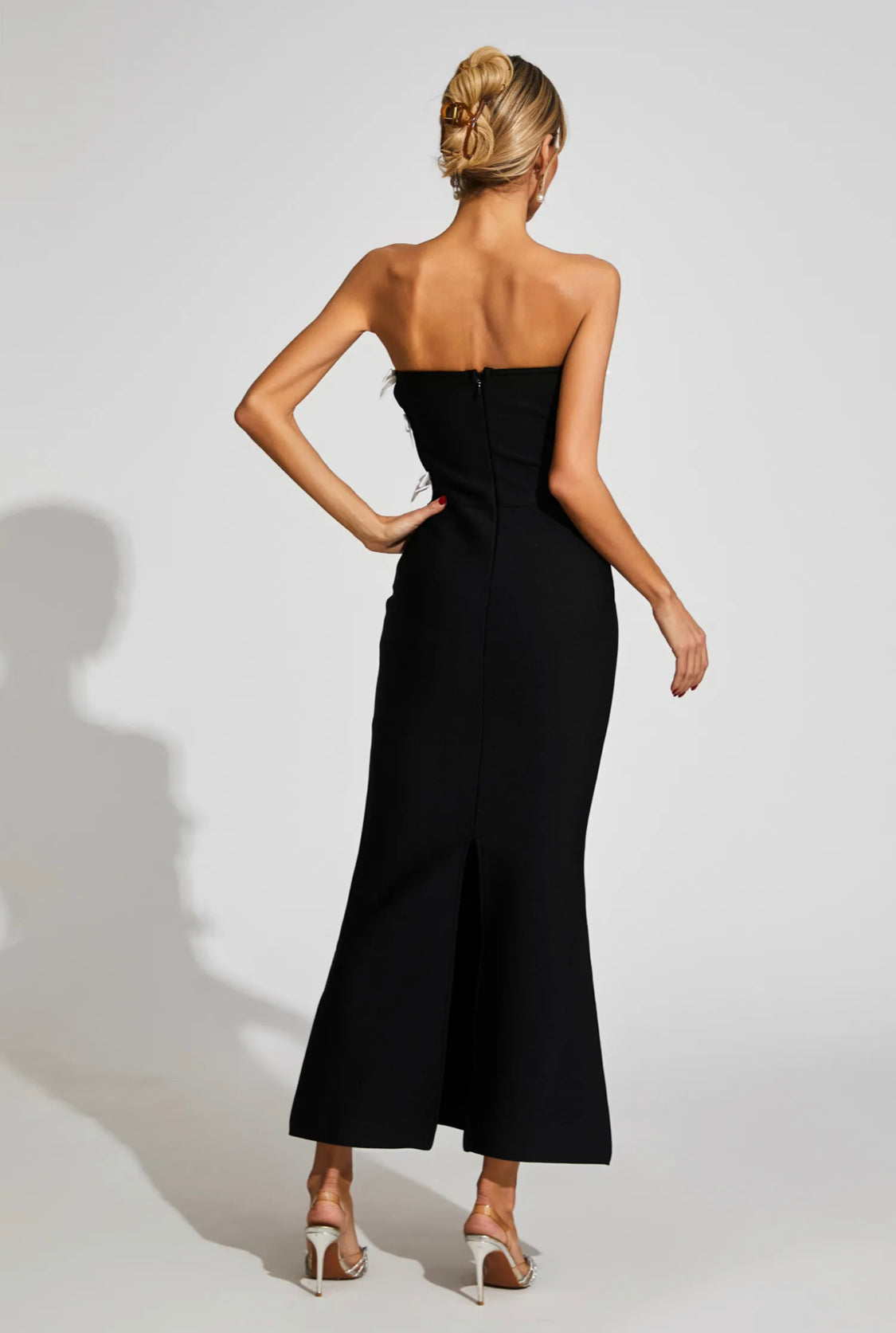 Bow tie bandage maxi dress