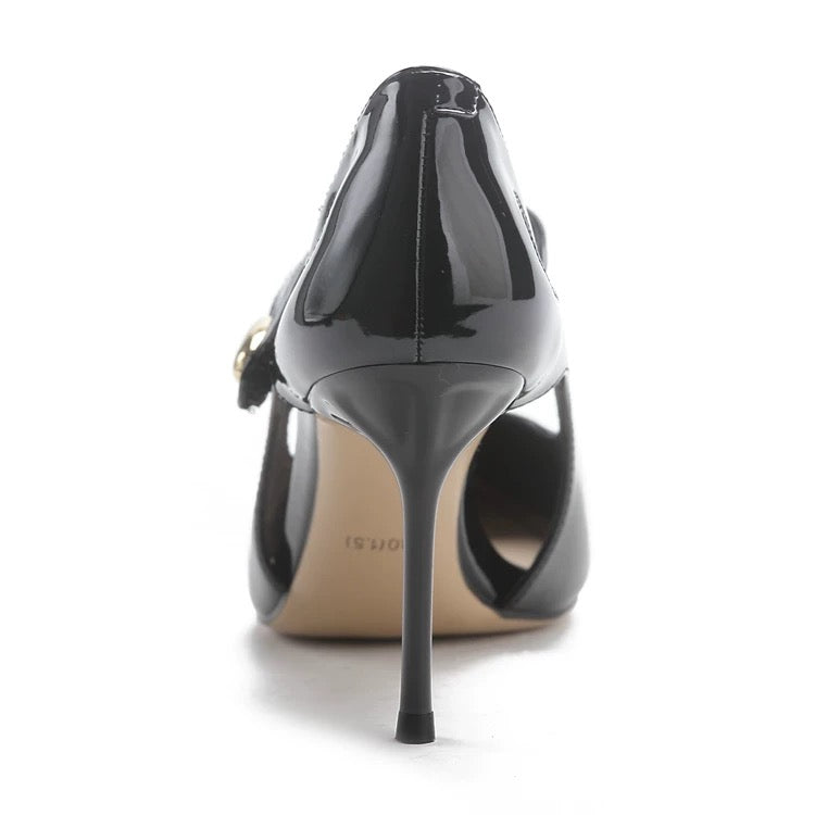 Cut out Detail black high Heels