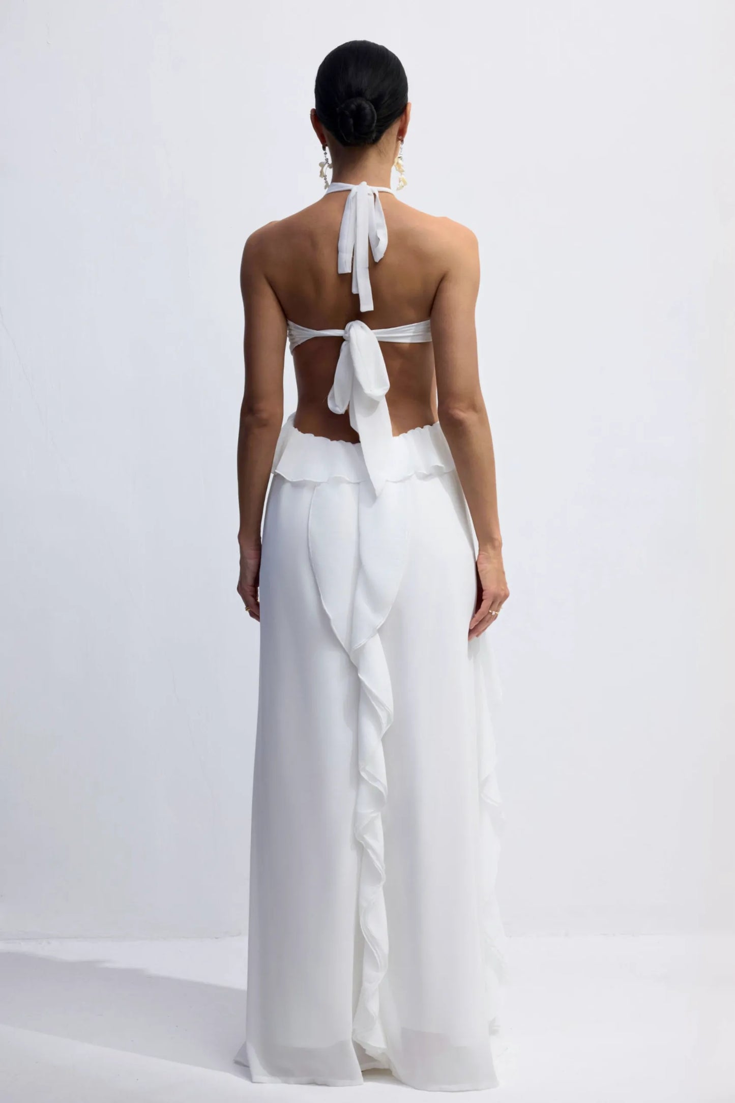 Ophelia Ruffle flower Cutout Maxi Dress