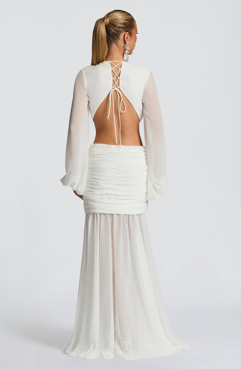 Soleil Ruched Cutout Maxi Dress
