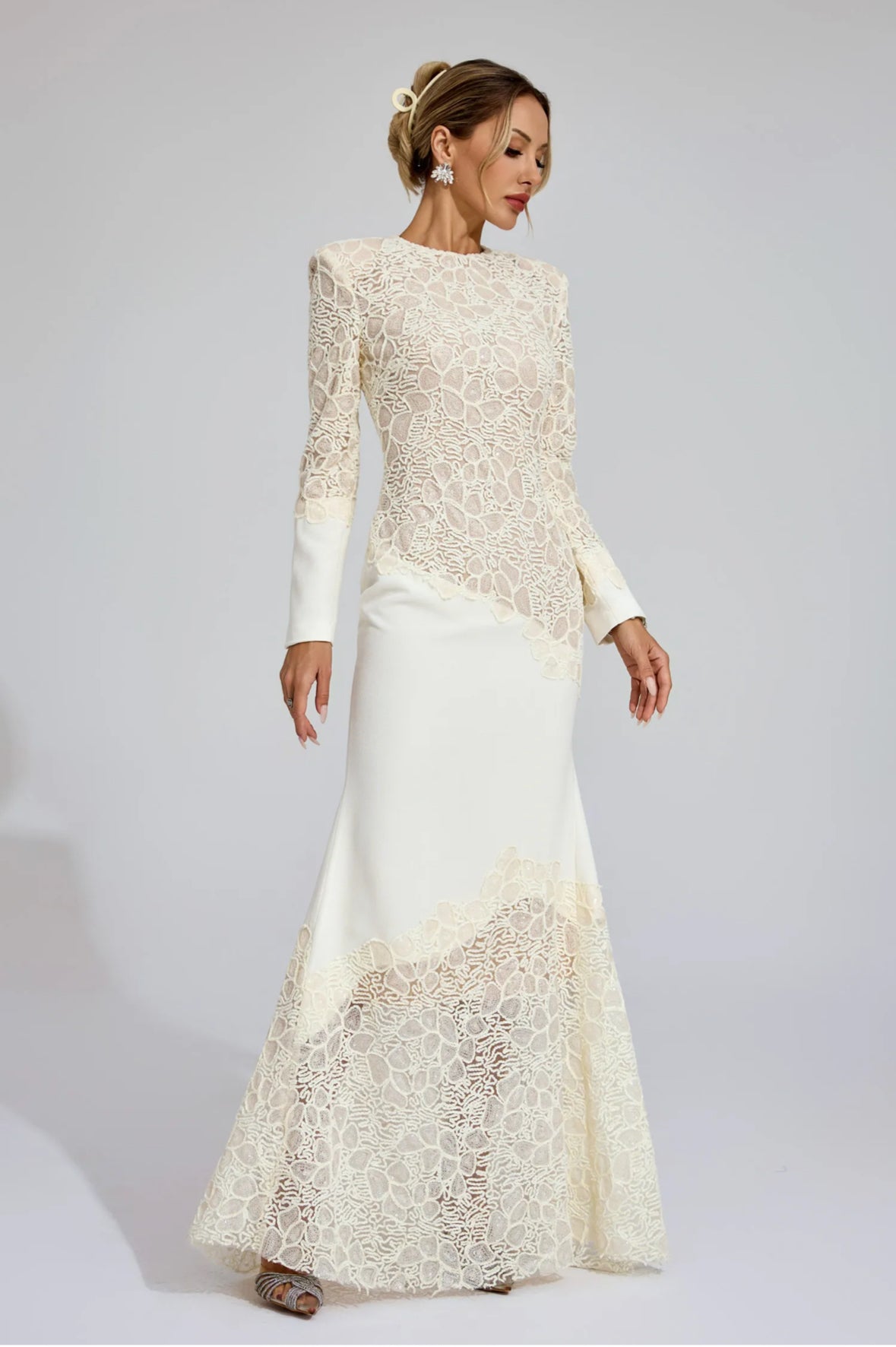 Élise lace maxi Dress