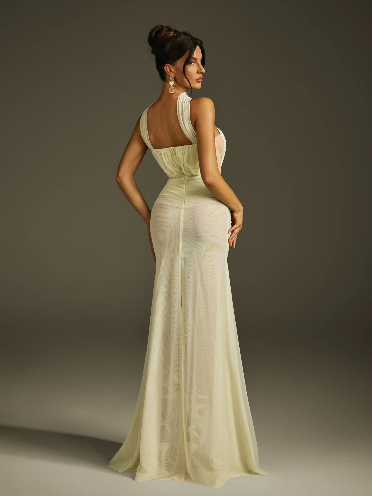 Lumière Mesh Drape Gown