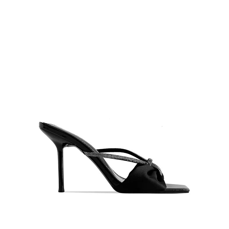Bella Satin Knot Heels