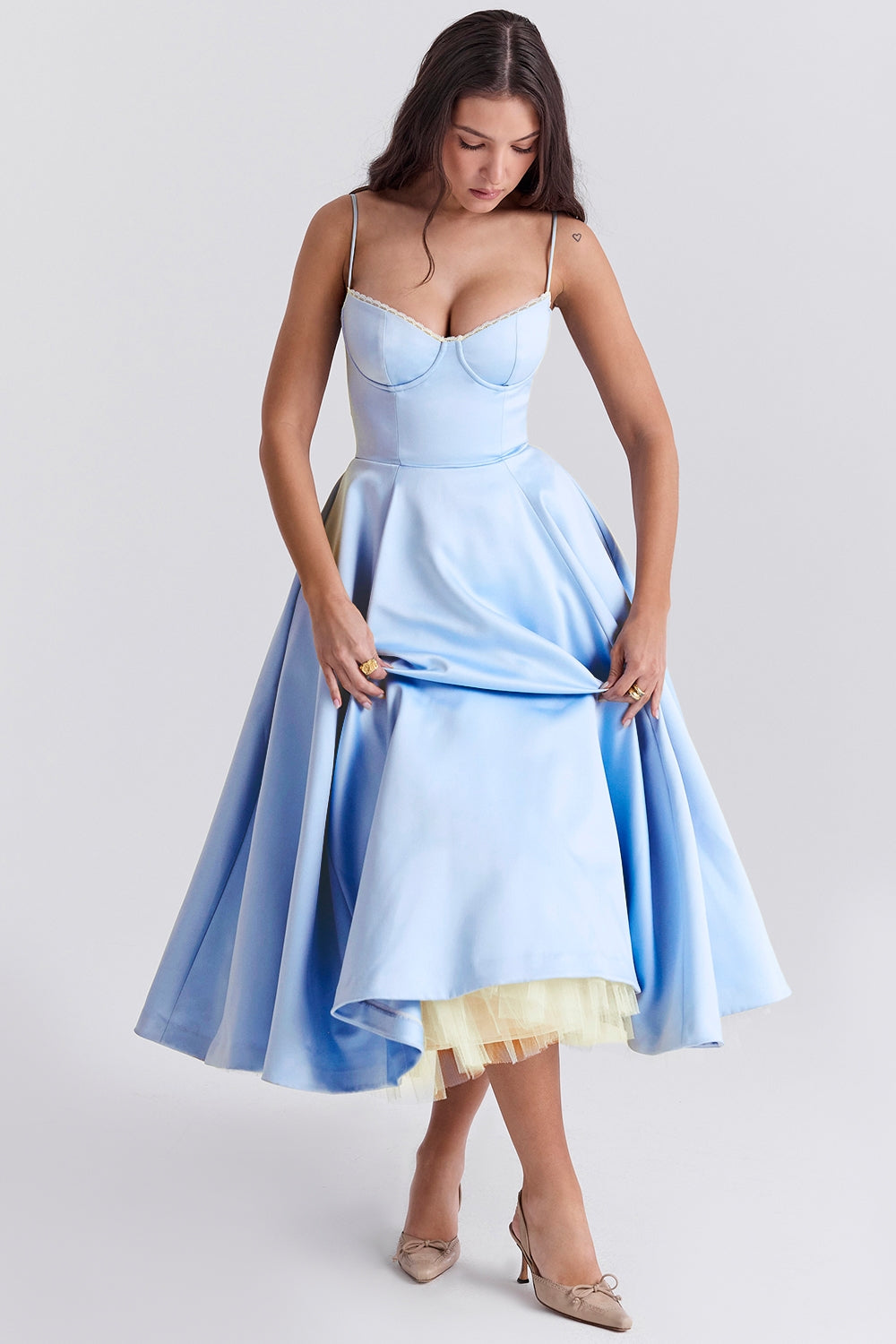 Mademoiselle midi dress- Blue