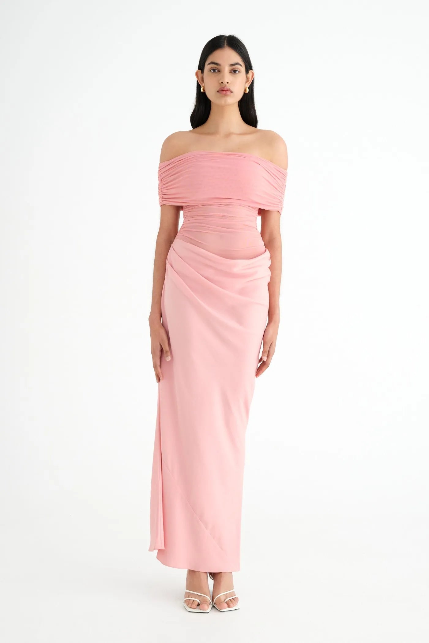Livia Off Shoulder Draped Gown