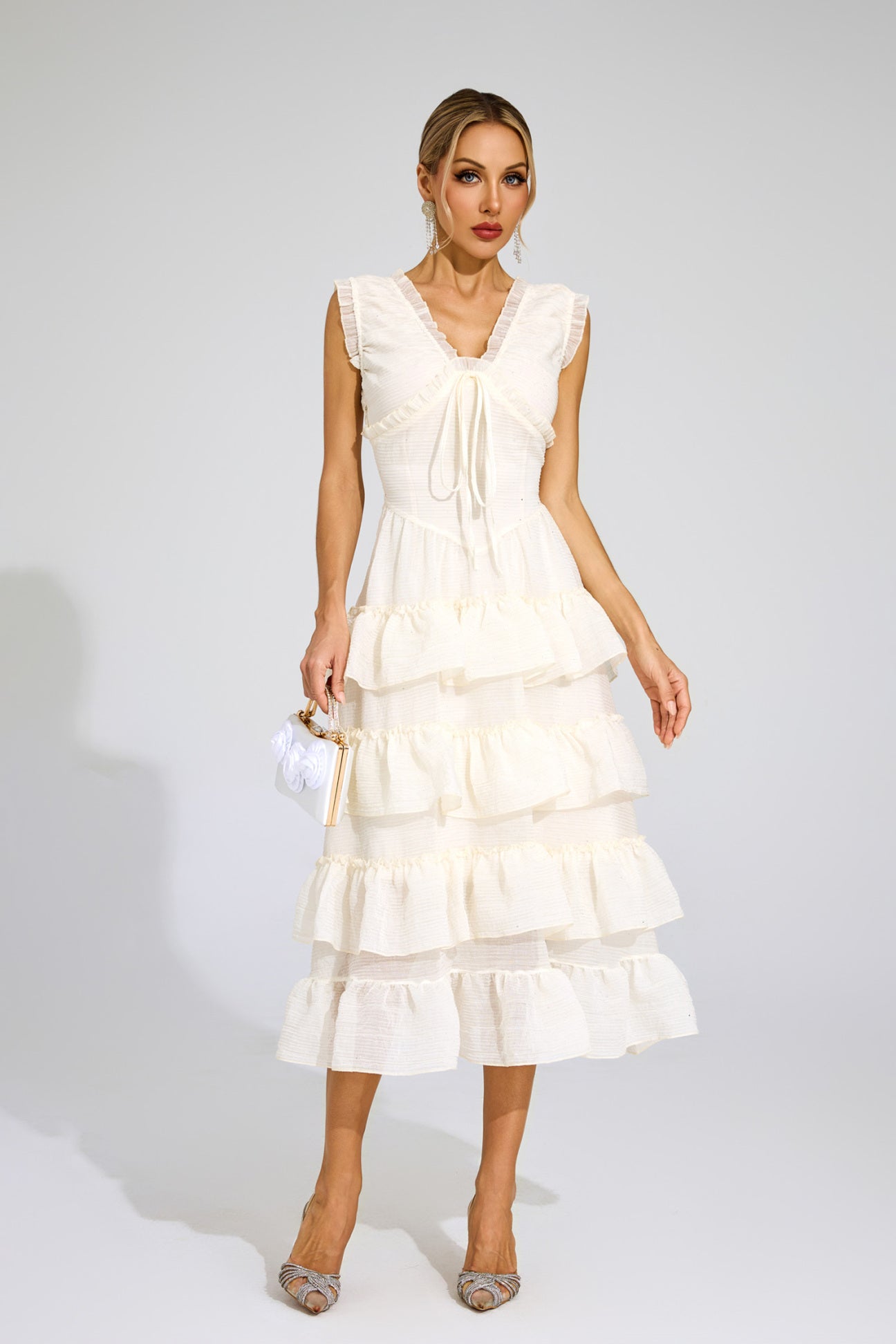 Bella Ruffle Tiered Midi Dress