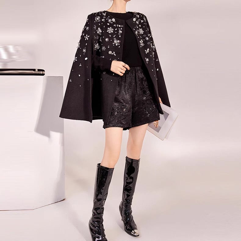 Crystal Bloom Cape Coat