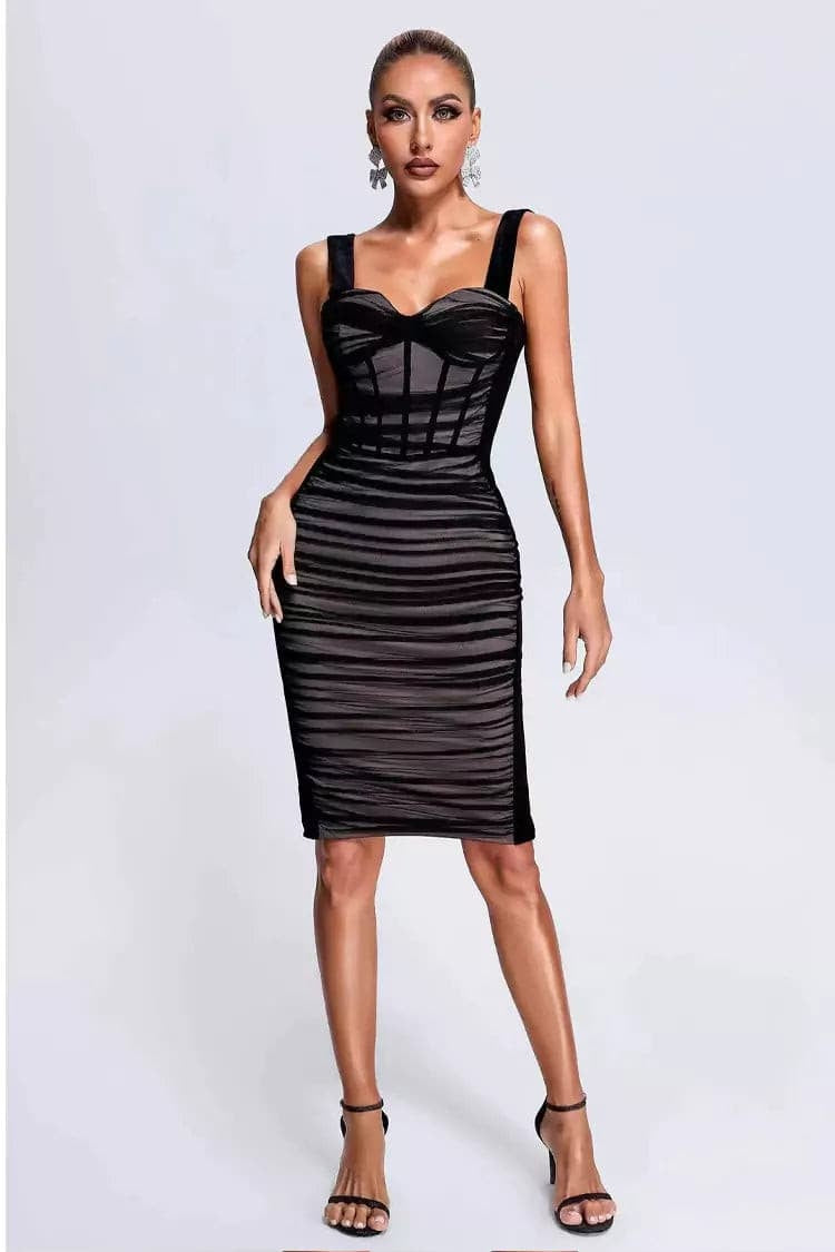 Vesper Corset Mesh Dress