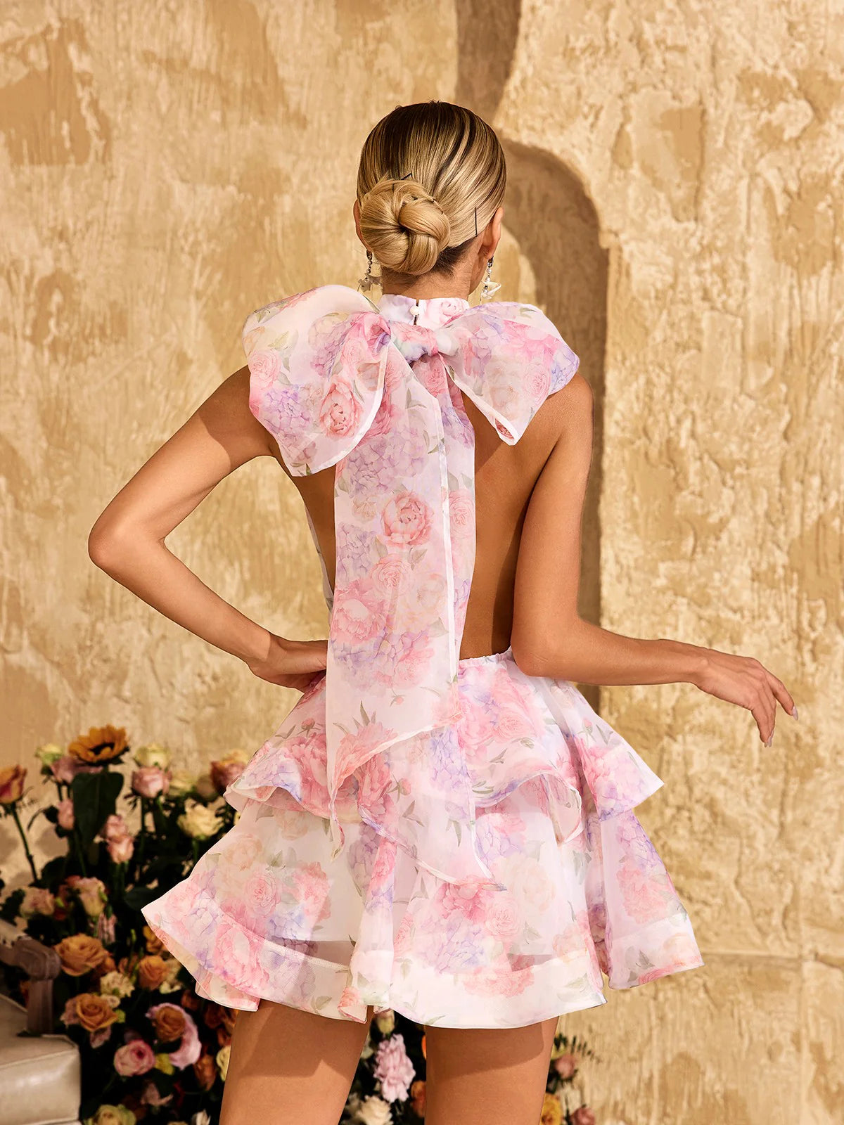 Rosalie Tiered Floral Mini Dress