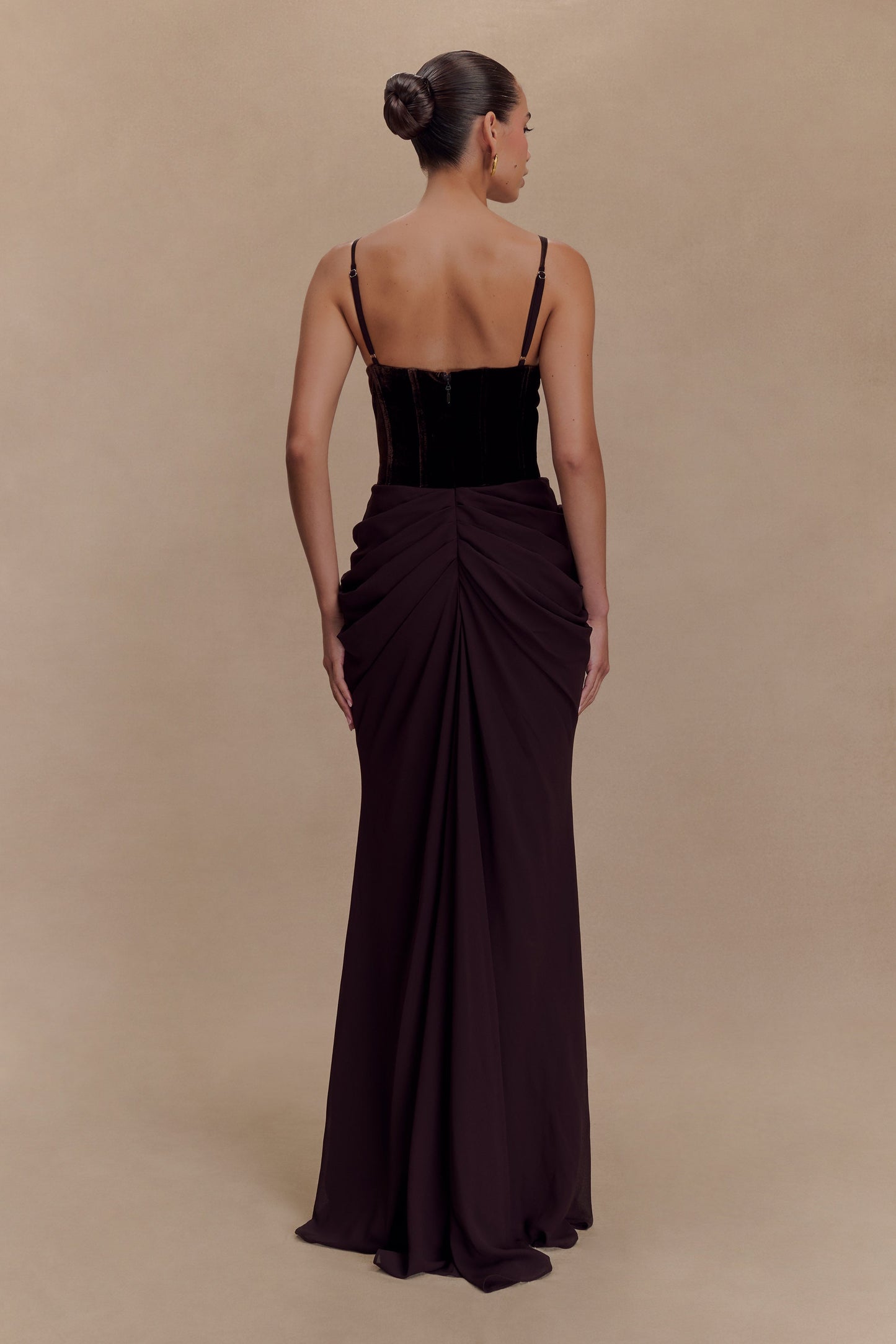 Miroir Velvet Drape Gown