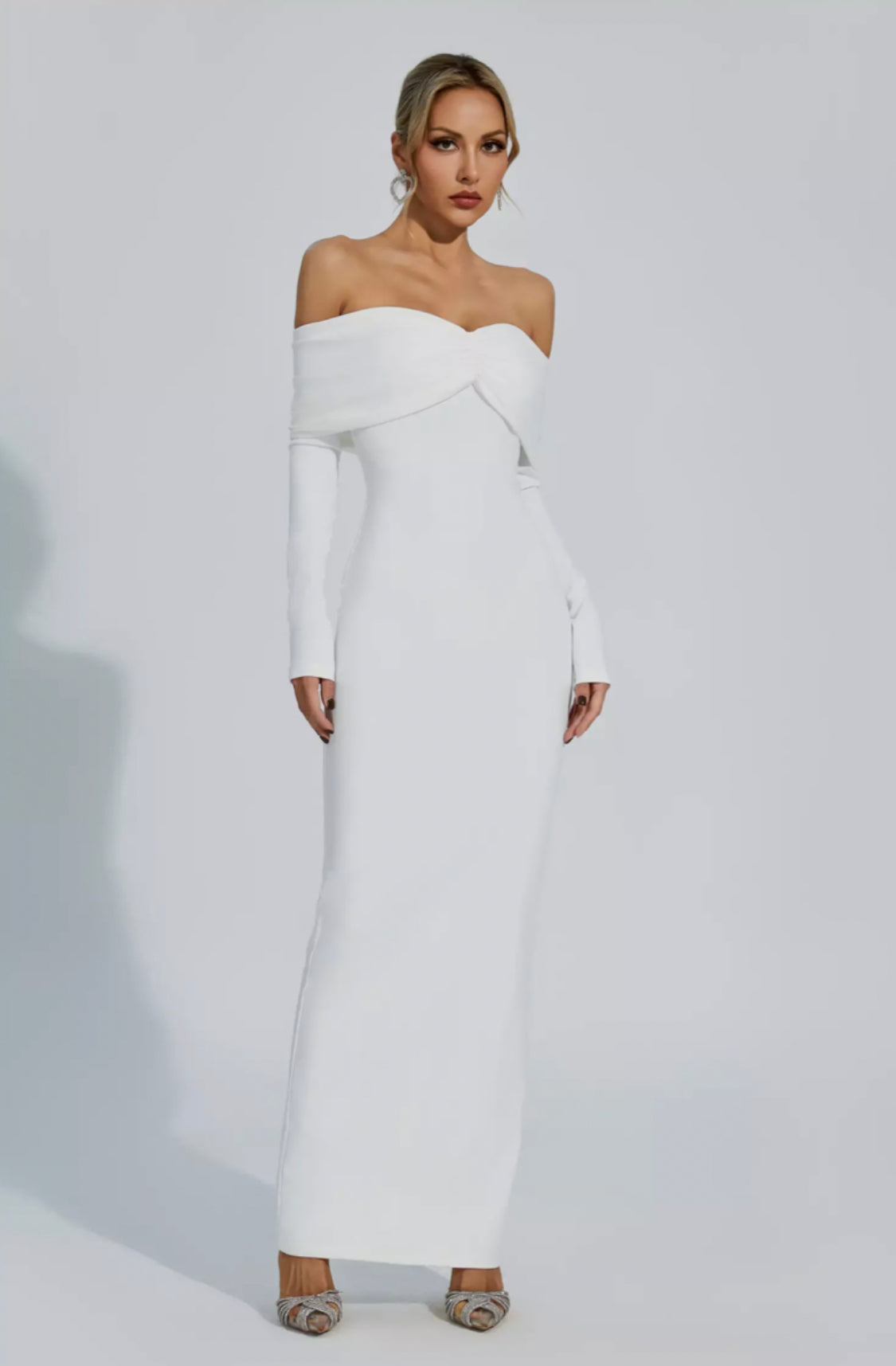 キアナ オフショルダー マキシドレス