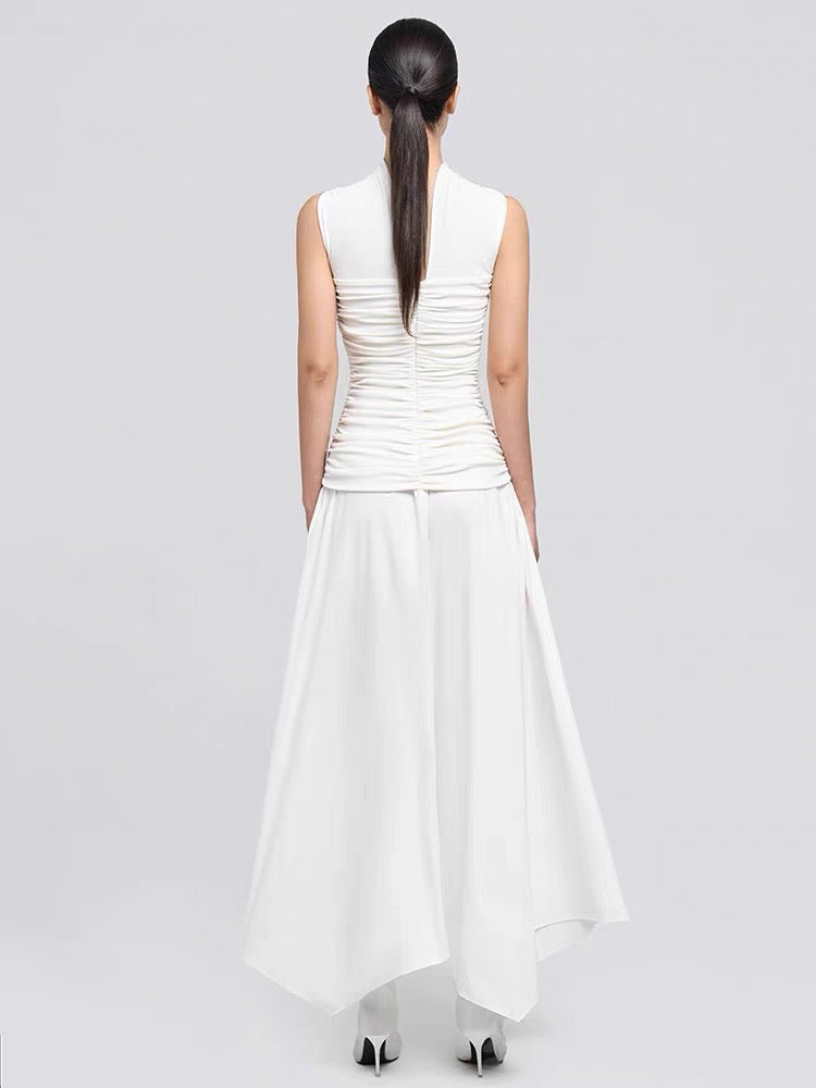 Elora Draped Convertible Midi Dress
