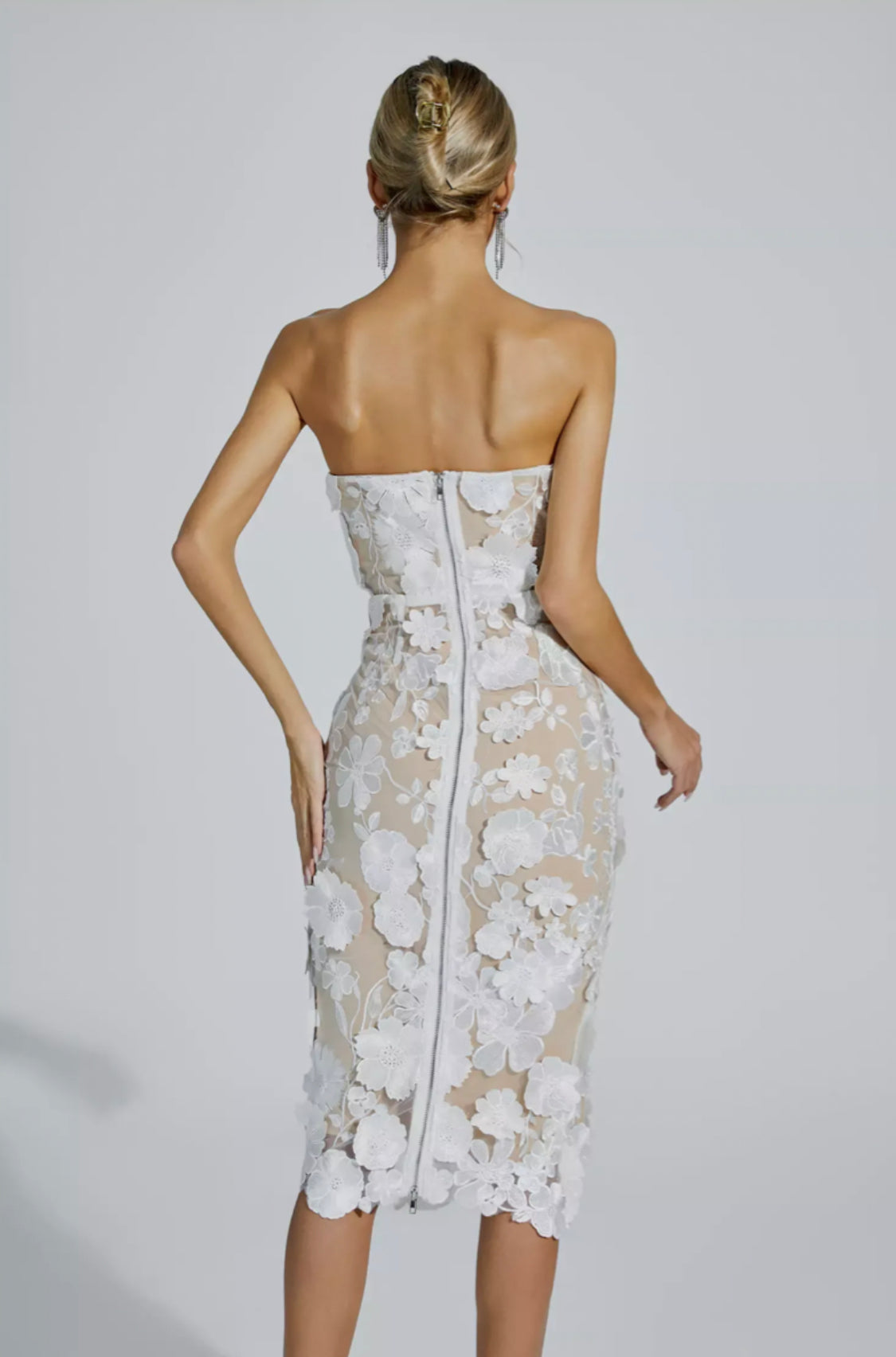 Anais flower lace midi dress Size XS