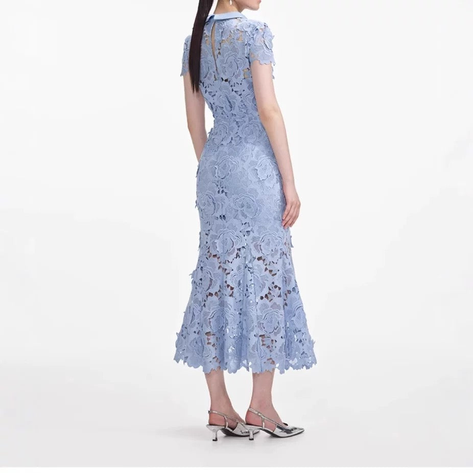 Céleste Lace Flare Midi Dress