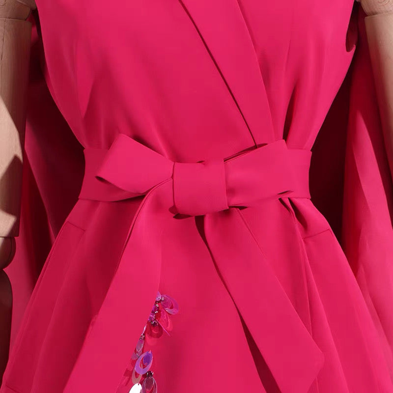Stella Embellished Cape Dress