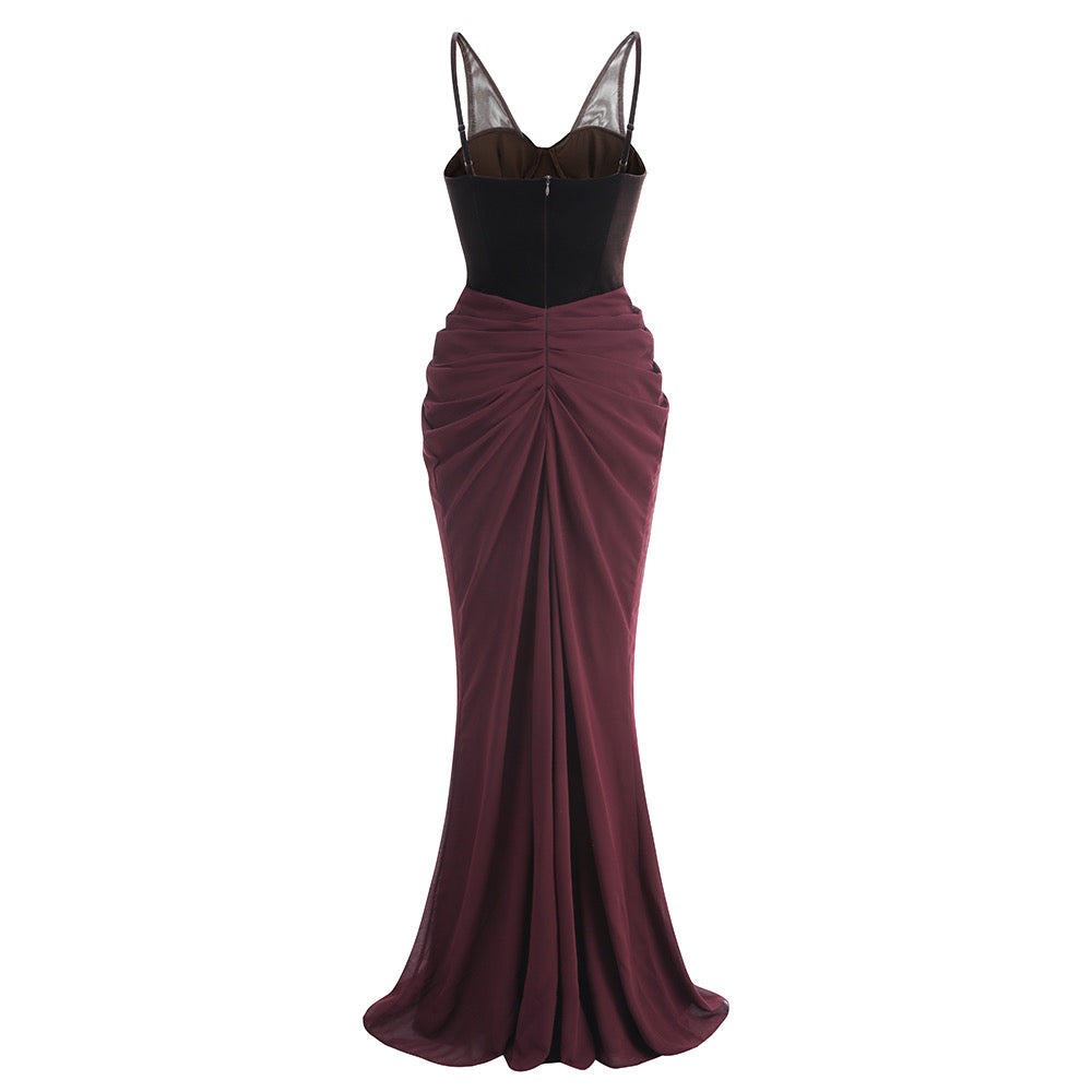Miroir Velvet Drape Gown