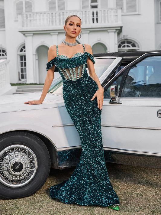 Emerald Opulence Gown